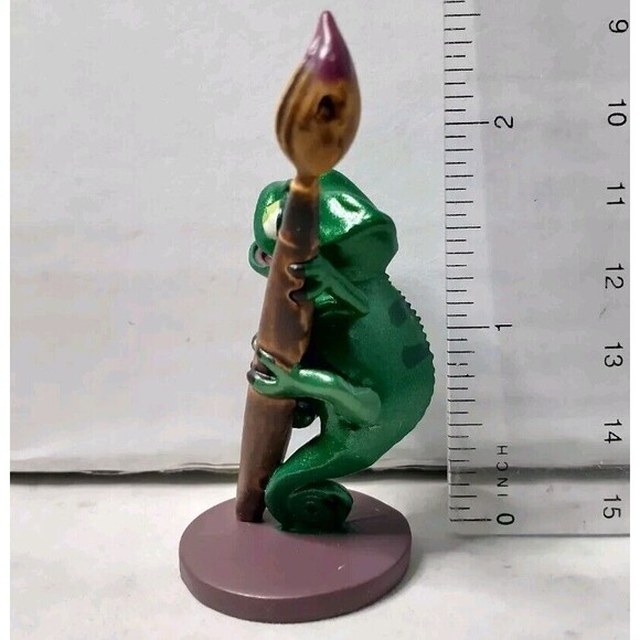 DISNEY TANGLED RAPUNZEL PET LIZARD PASCAL CHAMELEON 2.5" PVC VINYL FIGURE - Picture 4 of 6